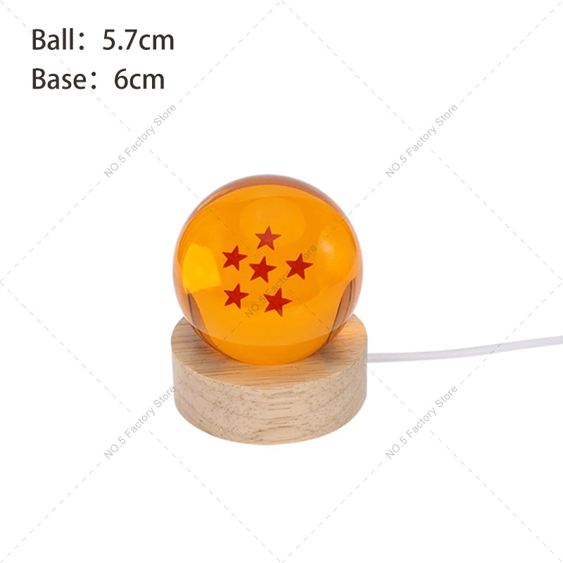 Dragon Ball Z Crystal Ball Action Figure Led Shenron Wish Balls Night Light Shenlong 1-7 Star Crystal Balls Lamp Anime Figurine